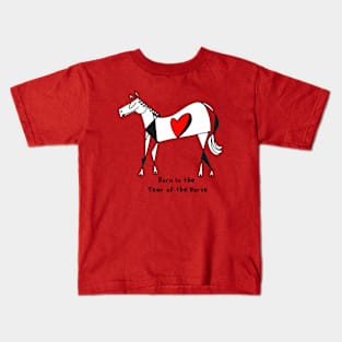 Born in the Year of the Horse by Pollux Kids T-Shirt